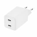 Зарядное устройство сетевое uBear Wall charger Bridge, 65Вт, белый