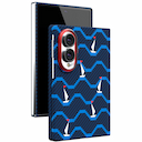 Чехол-накладка VLP Kevlar Case для Galaxy Z Fold8, кевлар, принт корабли