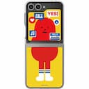 Панель для чехла Samsung декоративная карточка Slash Sticky Monster Lab Redmo для Специальной версии Galaxy Z Flip6/Flip7 FE, красный